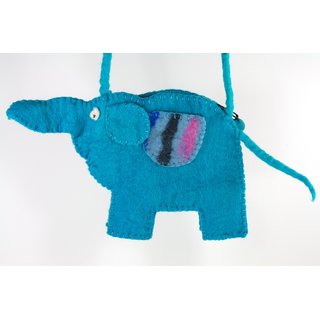 Elefanten - Umhängetasche Hellblau