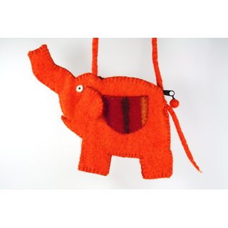 Elefanten - Umhängetasche Orange