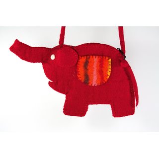 Elefanten - Umhängetasche Rot