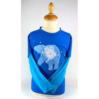 Animal Tails - Langarm-Shirt Blau/Eisbär 18-24 Monate