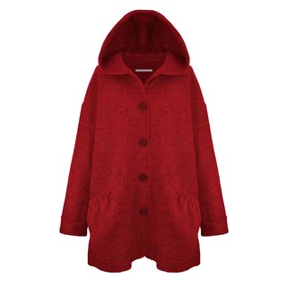 Lust auf Lebensart - Mantel Momo 100% Gewalkte Wolle / Rot (5019)