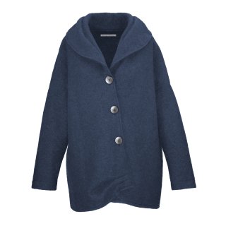 Lust auf Lebensart - Jacke Crisette 100% Gewalkte Wolle / Jeansblau (1227) Gr. 2 (bis 48)