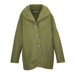 Lust auf Lebensart - Jacke Crisette 100% Gewalkte Wolle / Schilfgrün (5035) Gr. 2 (bis 48)