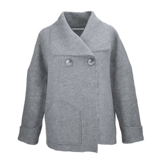Lust auf Lebensart - Jacke Celine 100% Gewalkte Wolle / Hellgrau (0088)