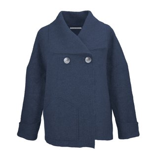 Lust auf Lebensart - Jacke Celine 100% Gewalkte Wolle / Jeansblau (1227)