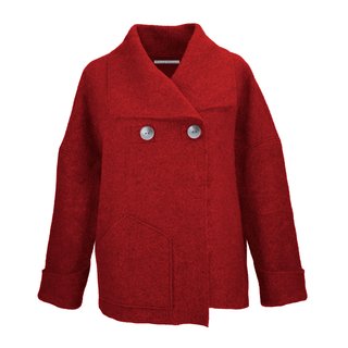 Lust auf Lebensart - Jacke Celine 100% Gewalkte Wolle / Rot (5019)