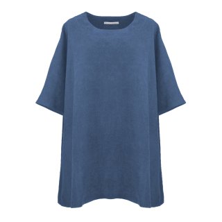 Lust auf Lebensart - Shirt Bingo 100% Leinen / Jeansblau (84)