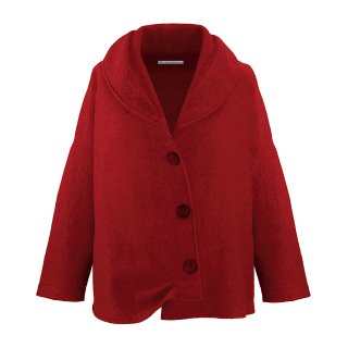 Lust auf Lebensart - Jacke Crisca 100% Gewalkte Wolle / Rot (5019) Gr. 1 (38-44)