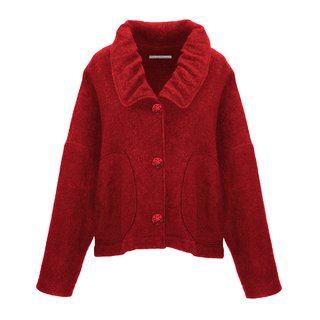 Lust auf Lebensart - Jacke Rianne 100% Gewalkte Wolle / Rot (5019)