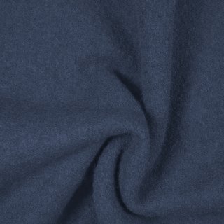 Stoffmuster 100% Gewalkte Wolle / Jeansblau (1227)